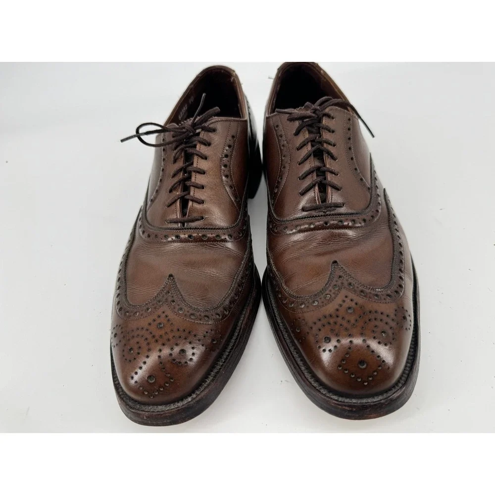 Allen Edmonds Boulevard 6375 Brown Leather Wingtip Oxford Shoes‎ Mens 10.5 C USA